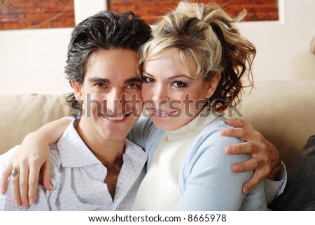 happy man and woman in love enjoying their time together