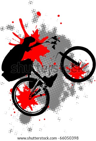 grunge bike background. Look for vector version in my portfolio.