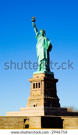 Statue of Liberty s seen from New York Harbor