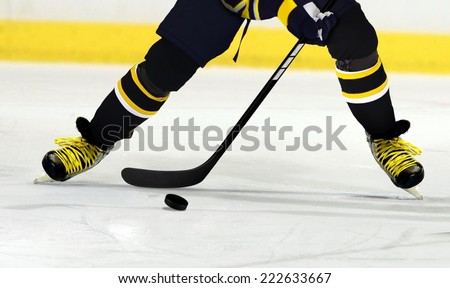 Ice Hockey Player Making a Move