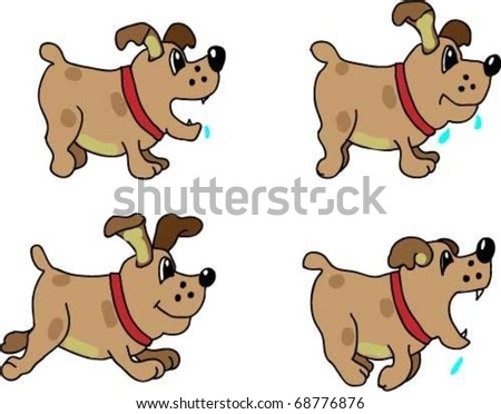 cartoon dog running. stock vector : Cartoon dog