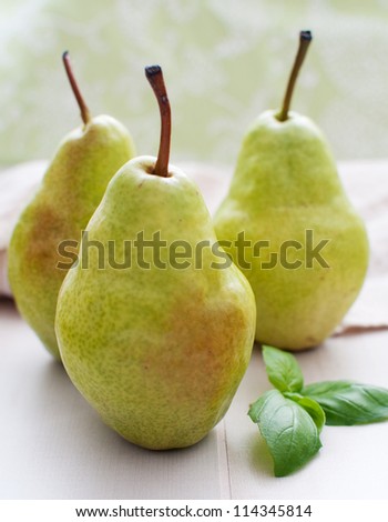 Green firm pears