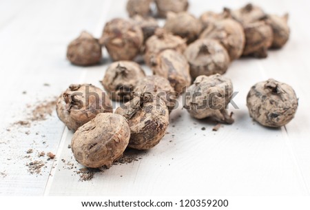 Asian produce water chestnut vertical
