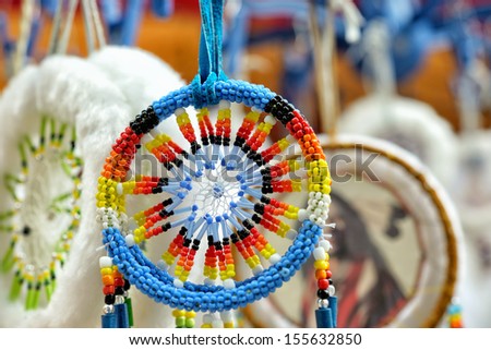 Dream catchers closeup image Dream catchers closeup image