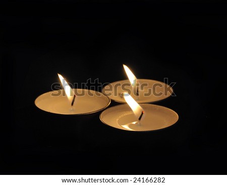 Three Candles in catholic church