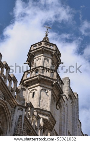 Medieval Architecture on Medieval Architecture Of Grand Place In Brussels Stock Photo 55961032