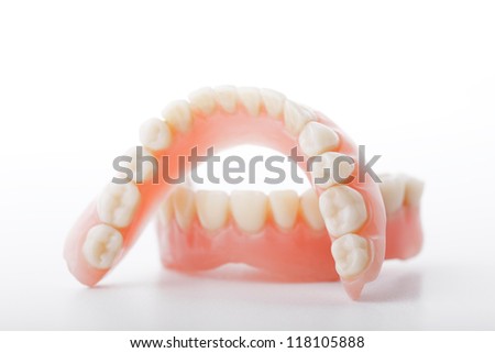 medical denture smile jaws teeth on white background medical denture smile jaws teeth on white background