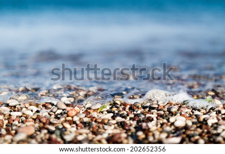 Amazing sea shore bay blue coast background