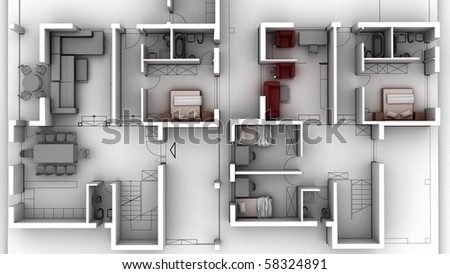 Top View of a Small Apartment