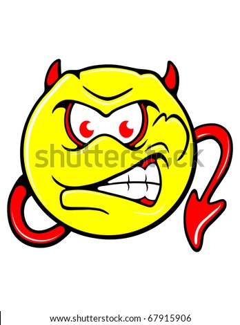 stock vector A devilish smiley face