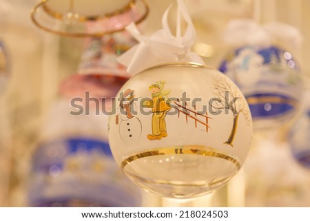 beautiful Christmas decoration to decorate the Christmas tree