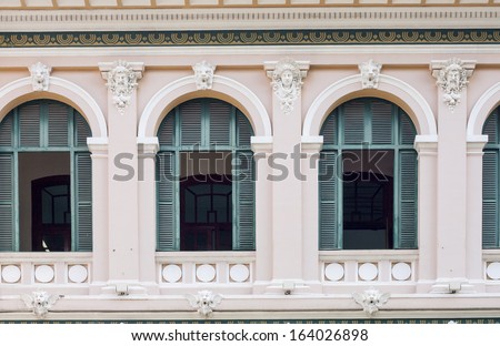 French colonial architecture - Central Post Office, Saigon,