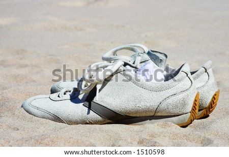 shoes in sand