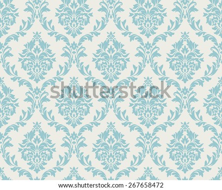 Seamless damask pattern. Ornate vintage background