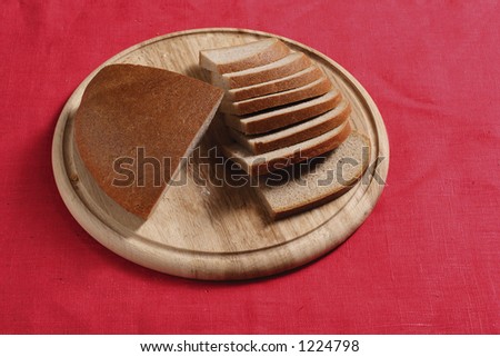 bread and rounds, top view