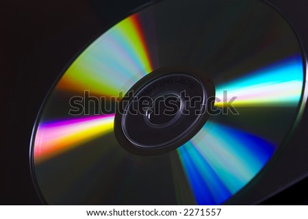 cd quarter on the black background