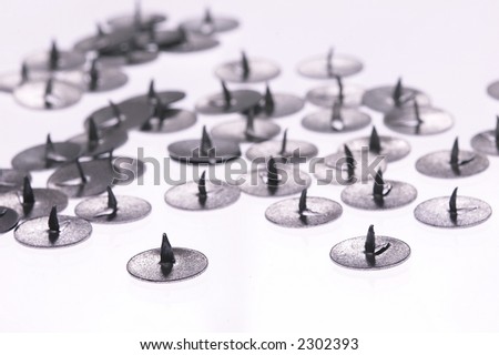 scattered metal drawing - pins