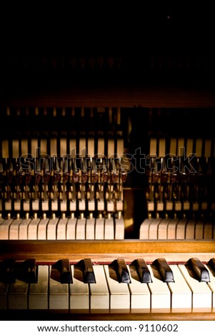 music series: piano\'s string on the board
