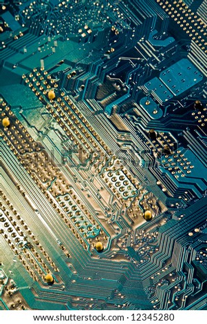 Macro picture of technological computer background - high tech