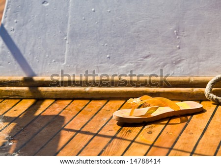 summer series: yellow bedroom-slipper on the yach deck