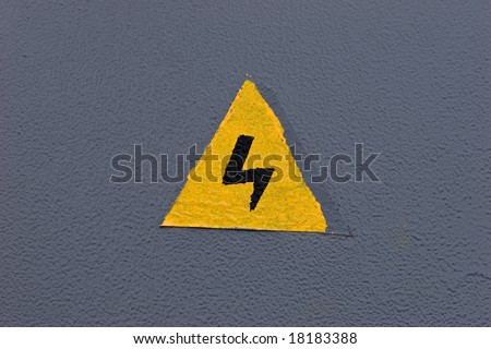 look out! danger, sign of electric current