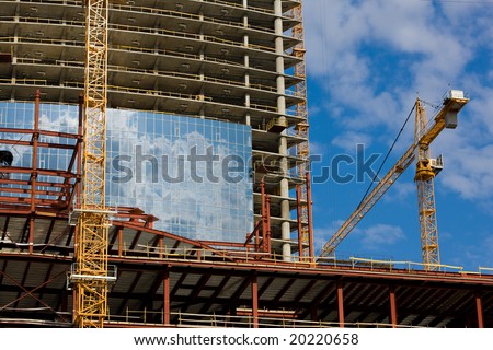 construction series: new site of a modern building