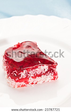 food series: fancy cake with red raspberry jelly