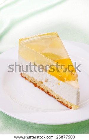 food series: fancy cake with yellow fruit  jelly