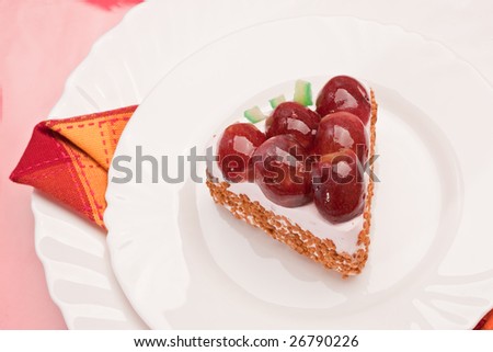 food serie: sweet fancy cake with grapes