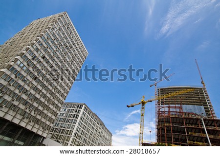 construction series: new site of a modern building