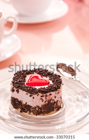 food series: sweet fancy cake, heart decorated