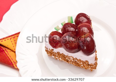 food serie: sweet fancy cake with grapes