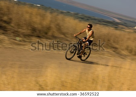 people series: high speed run cyclist on cycle