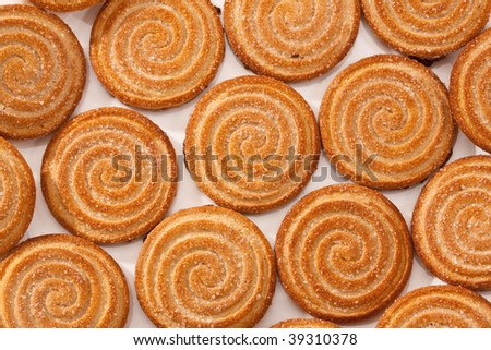 food series: sugar decorated sweet tasty pastry on plate