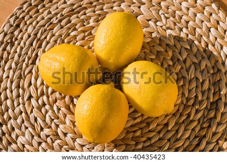 food series: close up of ripe yellow lemon