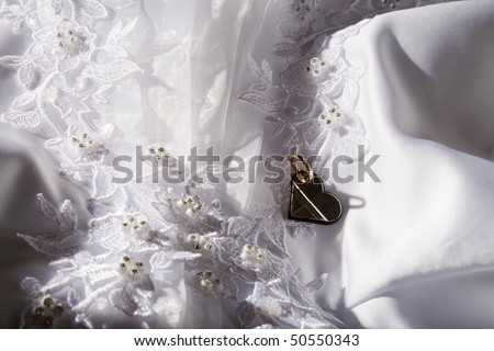 stock photo macro picture of lace on the wedding dress