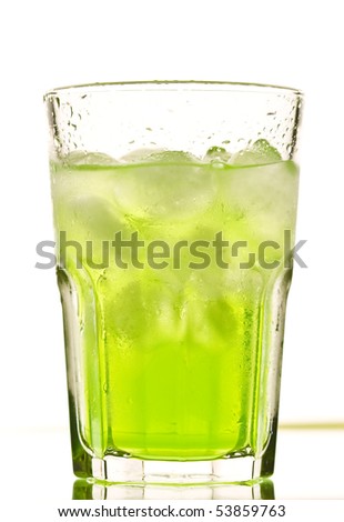 drink series: icy mix in green color