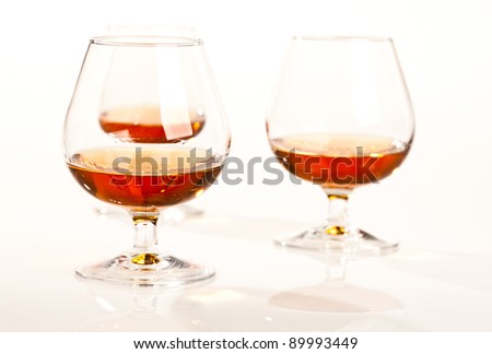 a few glasses of cognac, hard liquor