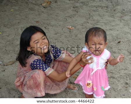 native children in Malaysia: Cry vs. Smile