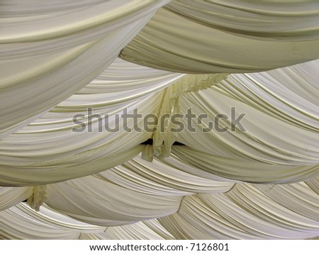 stock photo Gorgeous silk canopy for outdoor wedding