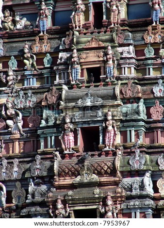Architecture details of Asian Indian temple