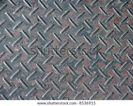 Rusty iron cover sheet,closeup
