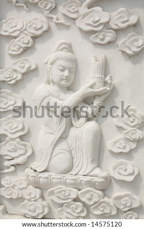 Stone carving for oriental God