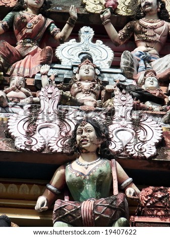 Grunge Indian temple sculpture