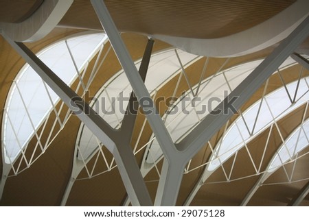 Artistic roof architecture of Shanghai Airport