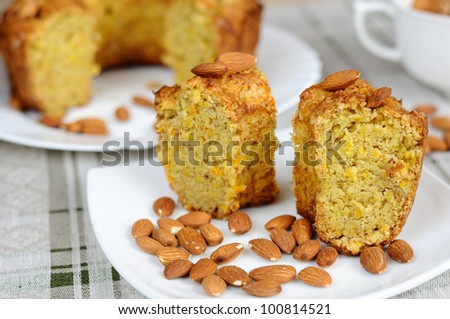 A delicious homemade almond cake