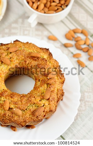 A delicious homemade almond cake