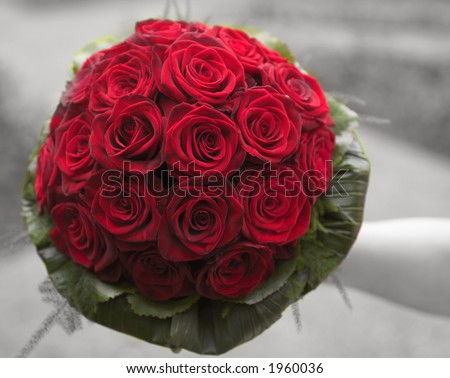 stock photo wedding bouquet made of grand prix roses