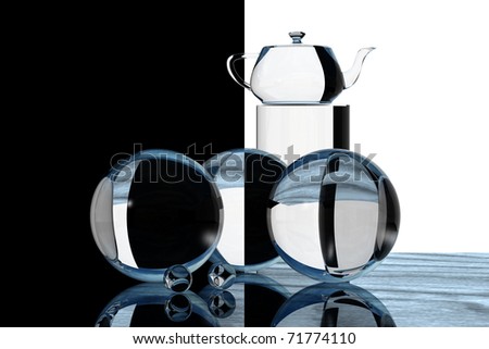 Black And White Objects. lack and white background