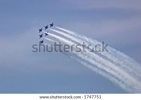 Blue Angels in Delta Formation, Climbing Turn